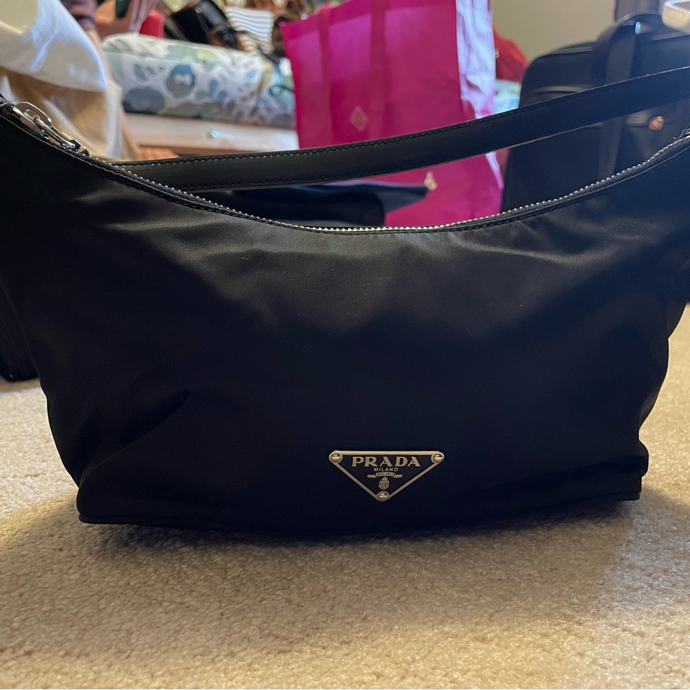 Prada Black Nylon Tessuto Mini Sirio Handbag Small